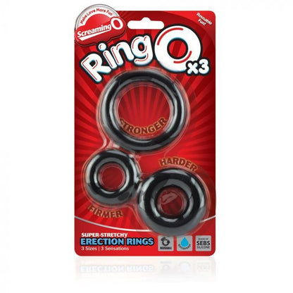 Screaming O Ring O Cock Ring Set Black 3 Pieces | Cock Ring Set | Screaming O | Bodyjoys