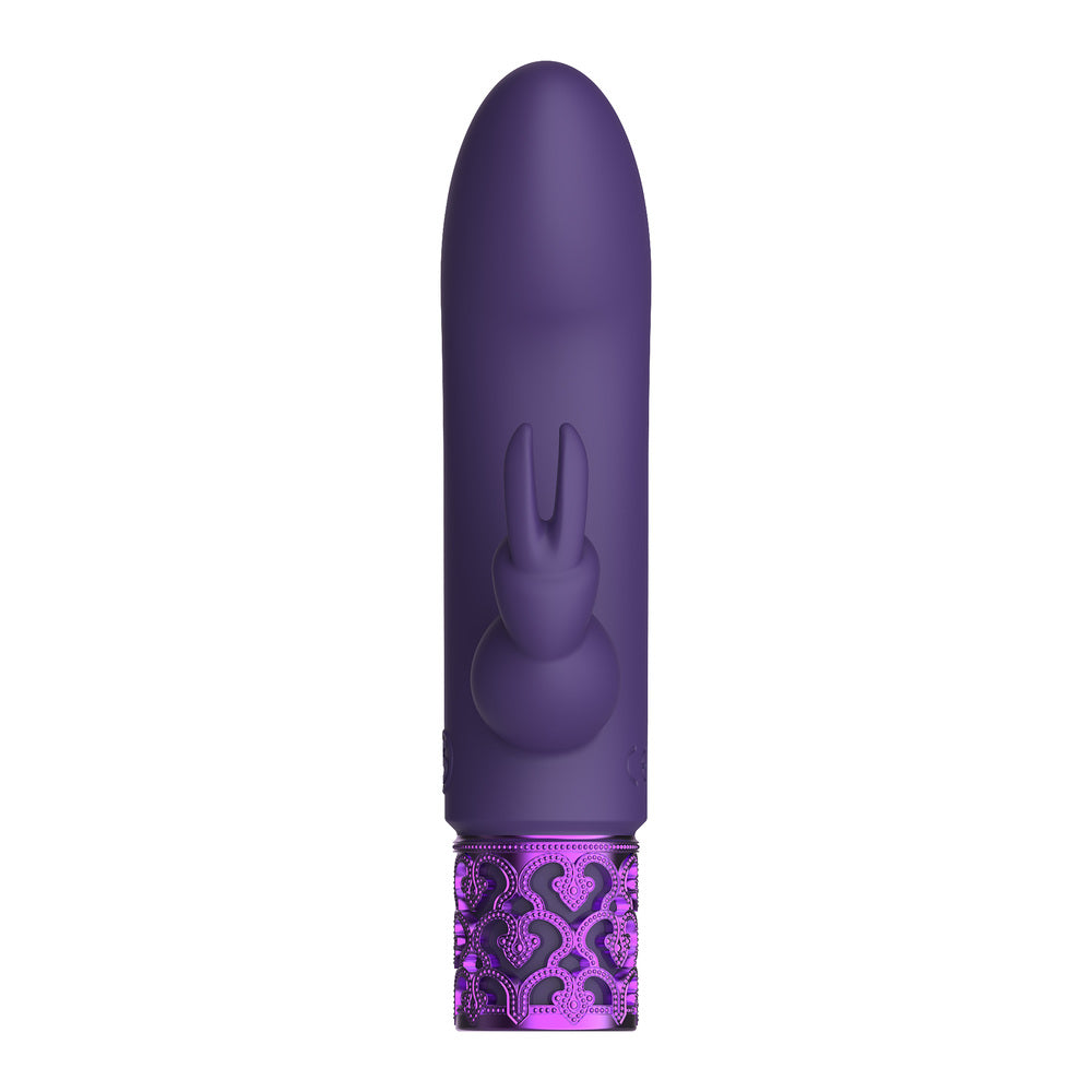 Royal Gems Dazzling Rechargeable Rabbit Bullet Purple | Bullet Vibrator | Shots Toys | Bodyjoys