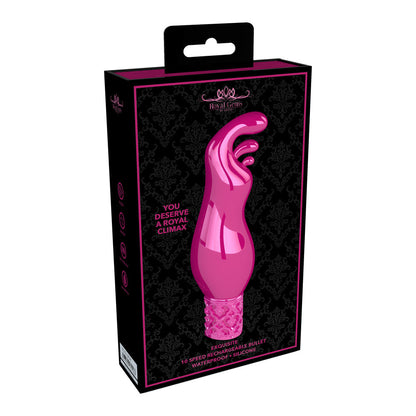 Royal Gems Exquisite Rechargeable Silicone Bullet Pink | Bullet Vibrator | Shots Toys | Bodyjoys