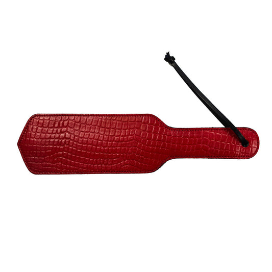 Rouge Garments Leather Croc Print Paddle | Bondage Spanking Paddle | Rouge | Bodyjoys