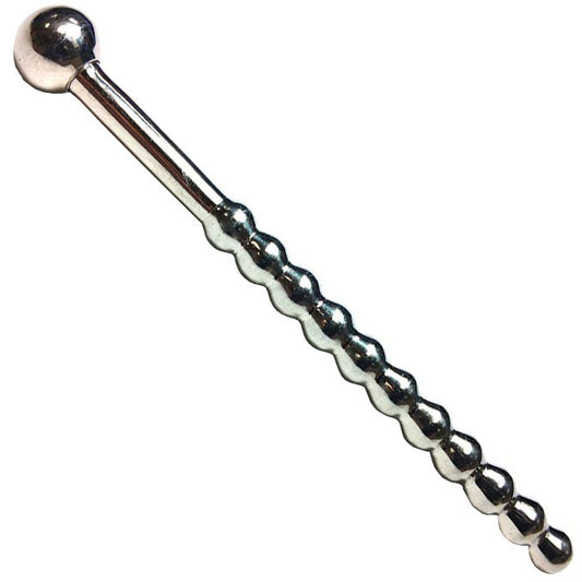 Rouge Stainless Steel Beaded Urethral Sound With Stopper | Urethral Sound | Rouge | Bodyjoys