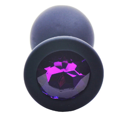 Jewelled Silicone Butt Plug Black Small | Jewelled Butt Plug | Various brands | Bodyjoys