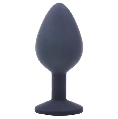 Jewelled Silicone Butt Plug Black Medium | Jewelled Butt Plug | Various brands | Bodyjoys