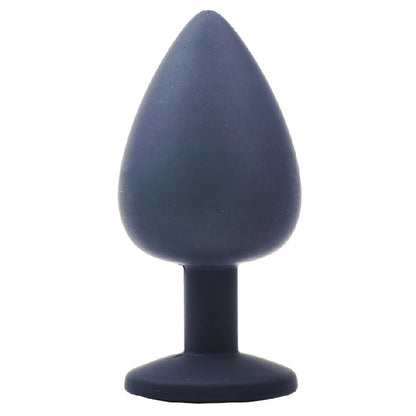 Jewelled Silicone Butt Plug Black Large | Jewelled Butt Plug | Various brands | Bodyjoys