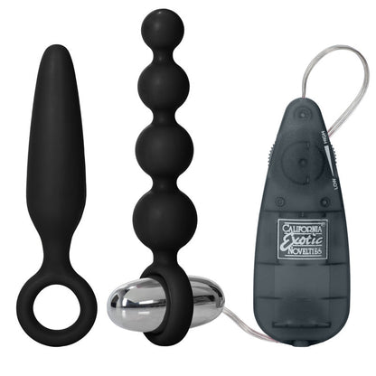 Booty Call Vibro Anal Kit 3 Pieces | Vibrating Butt Plug | CalExotics | Bodyjoys