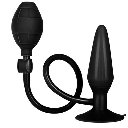 Booty Call Pumper Silicone Inflatable Anal Plug Medium Black | Inflatable Butt Plug | CalExotics | Bodyjoys