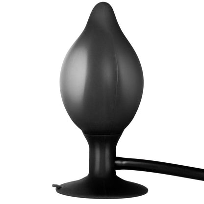 Booty Call Pumper Silicone Inflatable Anal Plug Medium Black | Inflatable Butt Plug | CalExotics | Bodyjoys