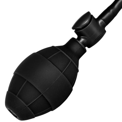 Booty Call Pumper Silicone Inflatable Anal Plug Medium Black | Inflatable Butt Plug | CalExotics | Bodyjoys