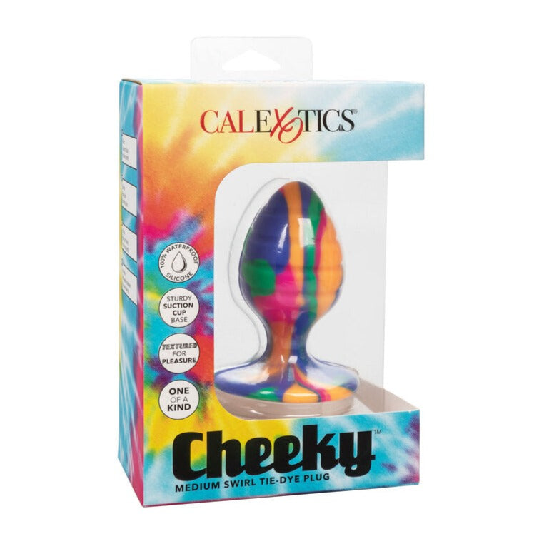Cheeky Swirl Tie-Dye Butt Plug Medium | Classic Butt Plug | CalExotics | Bodyjoys