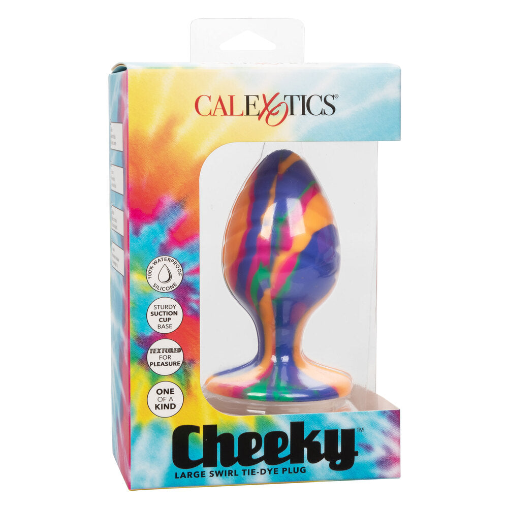 Cheeky Swirl Tie-Dye Butt Plug Large | Classic Butt Plug | CalExotics | Bodyjoys