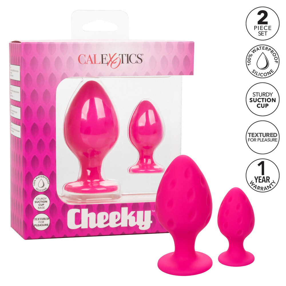 Cheeky Butt Plug Duo Pink | Butt Plug Set | CalExotics | Bodyjoys