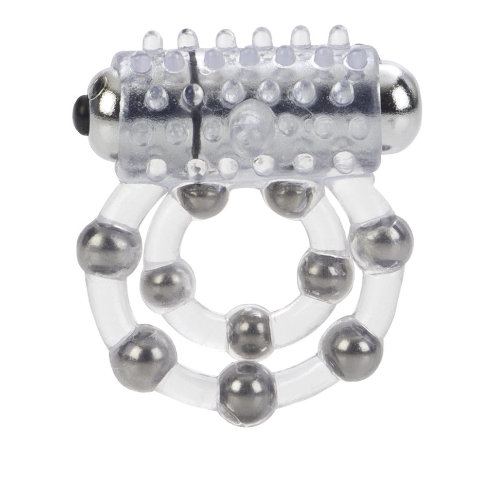 10-Bead Maximus Vibrating Double Cock Ring | Vibrating Cock Ring | CalExotics | Bodyjoys