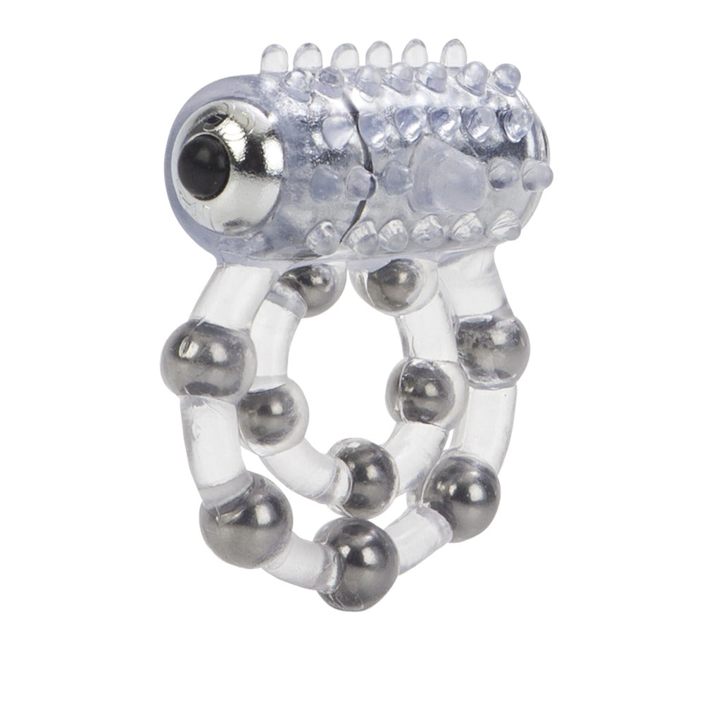 10-Bead Maximus Vibrating Double Cock Ring | Vibrating Cock Ring | CalExotics | Bodyjoys