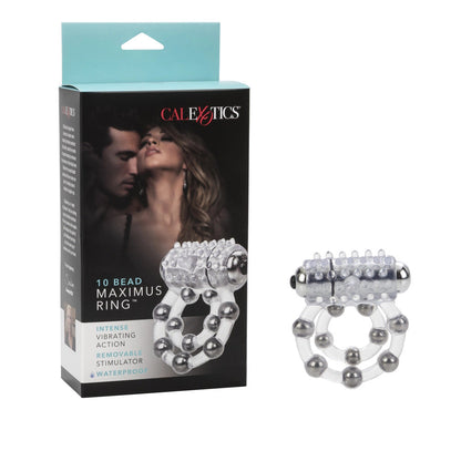 10-Bead Maximus Vibrating Double Cock Ring | Vibrating Cock Ring | CalExotics | Bodyjoys