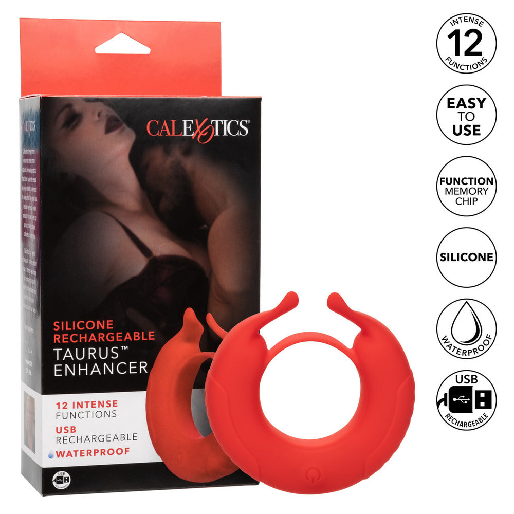 Taurus Enhancer Rechargeable Vibrating Cock Ring | Vibrating Cock Ring | CalExotics | Bodyjoys