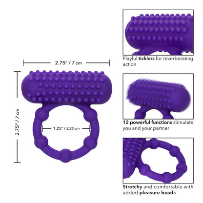 5 Bead Maximus Rechargeable Vibrating Cock Ring | Vibrating Cock Ring | CalExotics | Bodyjoys