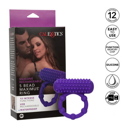 5 Bead Maximus Rechargeable Vibrating Cock Ring | Vibrating Cock Ring | CalExotics | Bodyjoys