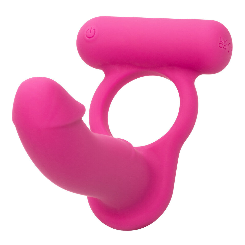 Double Diver Vibrating Duo Penetrator Silicone Cock Ring | Vibrating Cock Ring | CalExotics | Bodyjoys