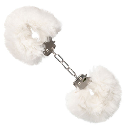 Ultra Fluffy Furry Handcuffs White | Bondage Handcuffs | CalExotics | Bodyjoys