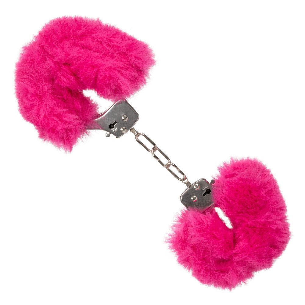 Ultra Fluffy Furry Handcuffs Pink | Bondage Handcuffs | CalExotics | Bodyjoys