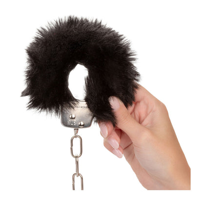 Ultra Fluffy Furry Handcuffs Black | Bondage Handcuffs | CalExotics | Bodyjoys