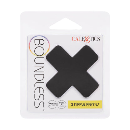 Boundless X-Shaped Nipple Pasties Black 2 Pieces | Sexy Accessories | CalExotics | Bodyjoys