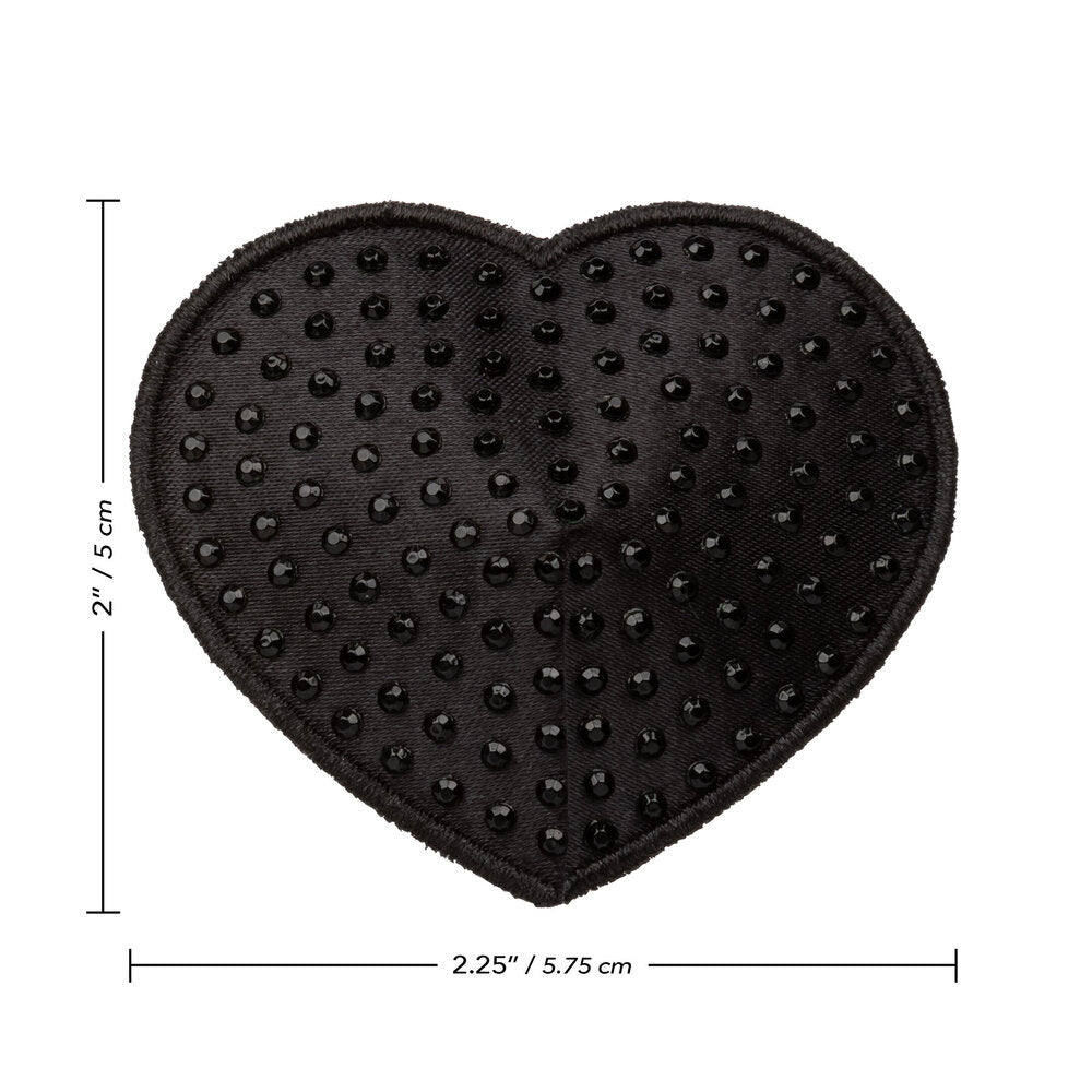 Radiance Heart-Shaped Nipple Pasties Black 2 Pieces | Sexy Accessories | CalExotics | Bodyjoys