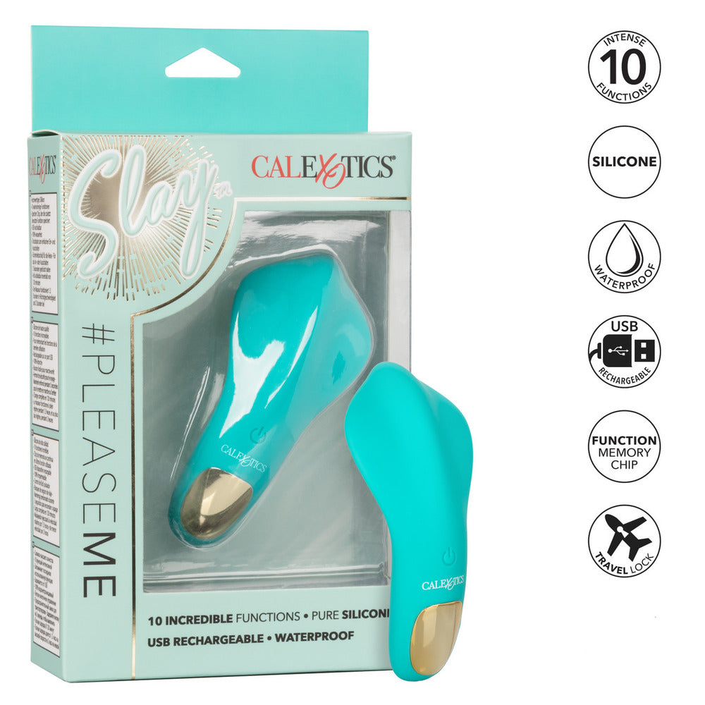 Slay PleaseMe Clitoral Massager Green | Bullet Vibrator | CalExotics | Bodyjoys