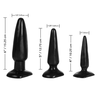 COLT Anal Trainer Kit Butt Plugs 3 Pieces | Butt Plug Set | CalExotics | Bodyjoys