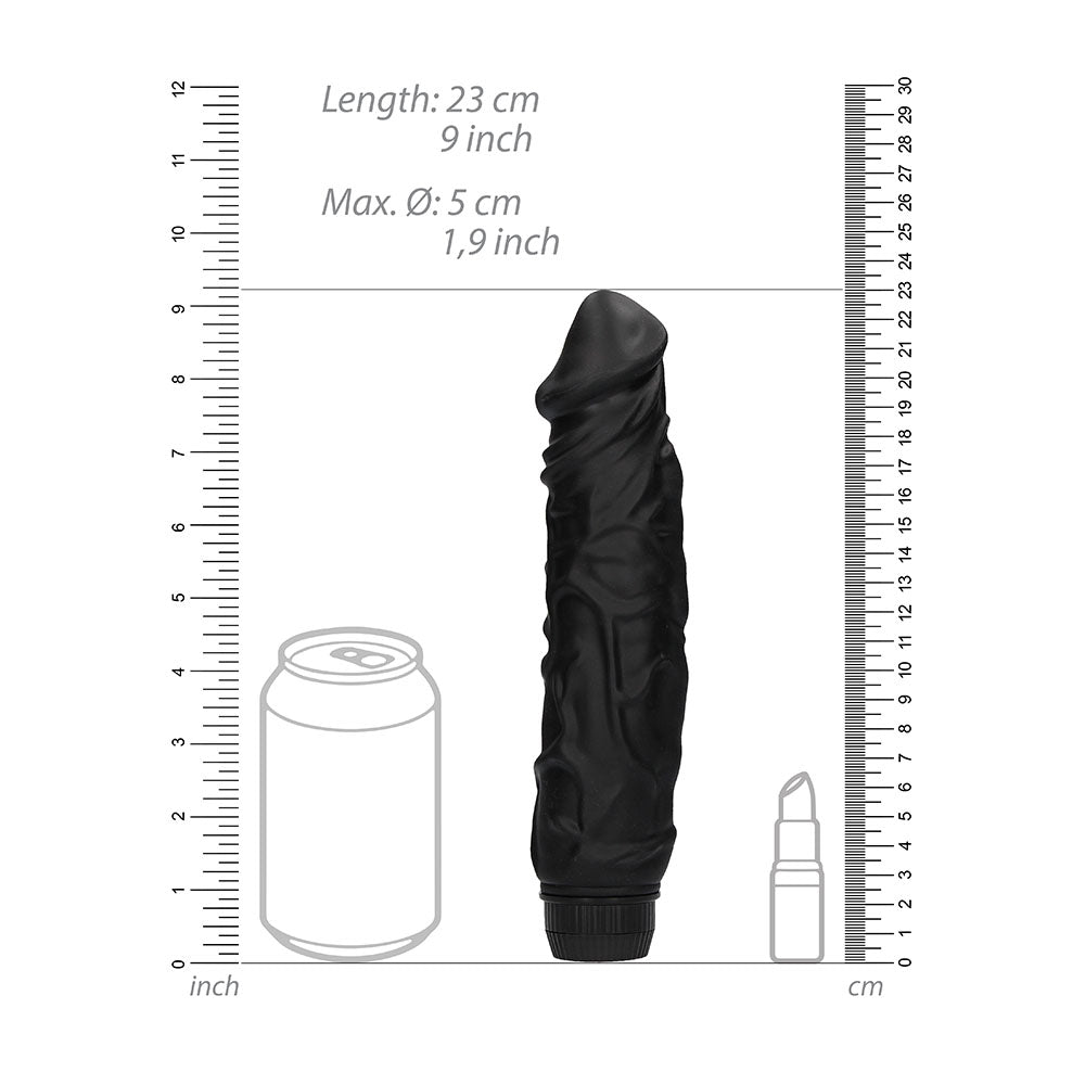 Realistic 10 Inch Vibrator Black | Dildo Vibrator | Shots Toys | Bodyjoys