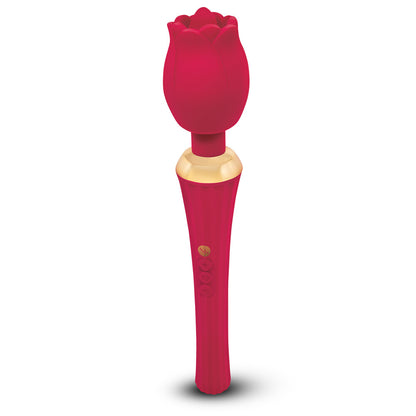 Rosegasm Secret Kisses Rose Wand With Tongue Stimulator | Massage Wand Vibrator | Rosegasm | Bodyjoys