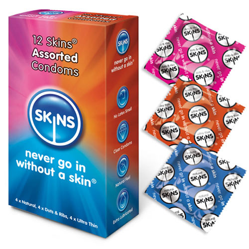 Skins Condoms Assorted 12 Pack | Assorted Condoms | Skins | Bodyjoys