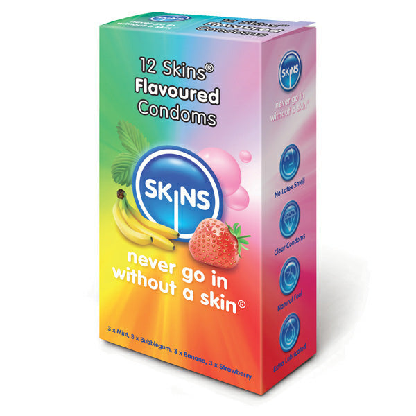 Skins Condoms Flavoured 12 Pack | Flavoured Condom | Skins | Bodyjoys