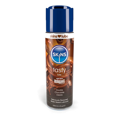 Skins Double Chocolate Desire Water-Based Lubricant 130ml | Flavoured Lube | Skins | Bodyjoys