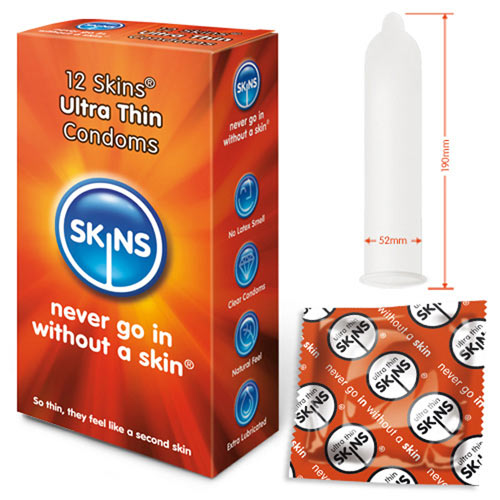 Skins Condoms Ultra Thin 12 Pack | Extra Thin Condom | Skins | Bodyjoys