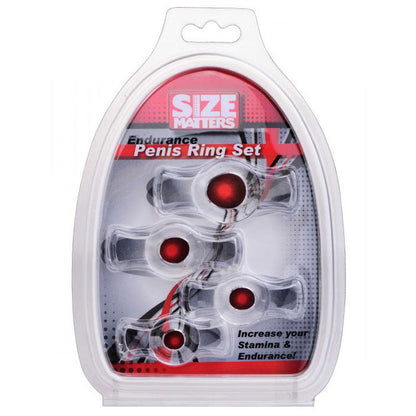 Size Matters Endurance Penis Ring Set Clear 4 Pieces | Cock Ring Set | Size Matters | Bodyjoys