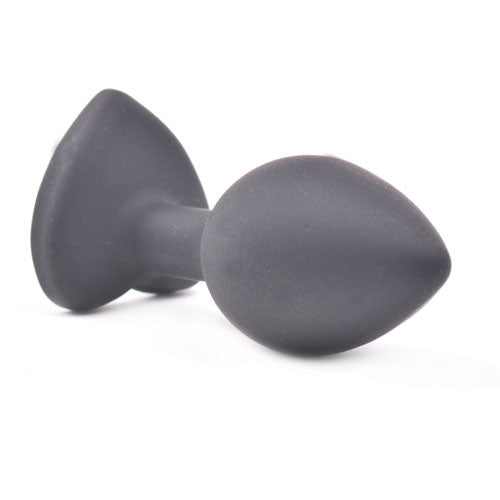 Heart-Shaped Diamond Base Butt Plug Black Small | Jewelled Butt Plug | Various brands | Bodyjoys