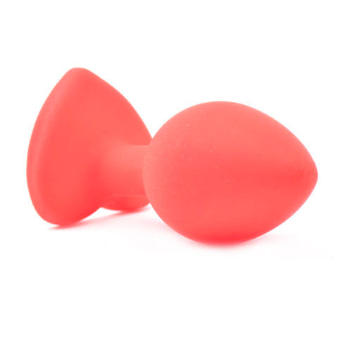 Heart-Shaped Diamond Base Butt Plug Red Small | Jewelled Butt Plug | Various brands | Bodyjoys