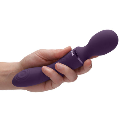 Vive Enora Double Ended Rechargeable Wand Purple | Massage Wand Vibrator | Shots Toys | Bodyjoys