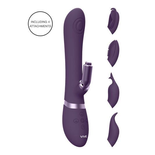 Vive Etsu Interchangeable Rabbit Vibrator Purple | Rabbit Vibrator | Shots Toys | Bodyjoys