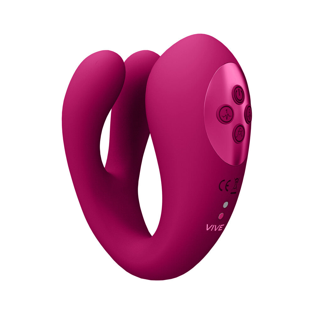 Vive Yoko Triple Action Vibe Dual Prongs With Clitoral Pulse Wave | Clitoral Vibrator | Shots Toys | Bodyjoys