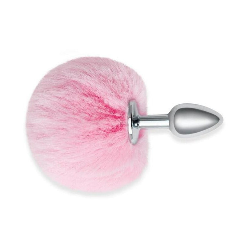 Furry Tales Pink Bunny Tail Metal Butt Plug Set | Tail Butt Plug | Whipsmart | Bodyjoys