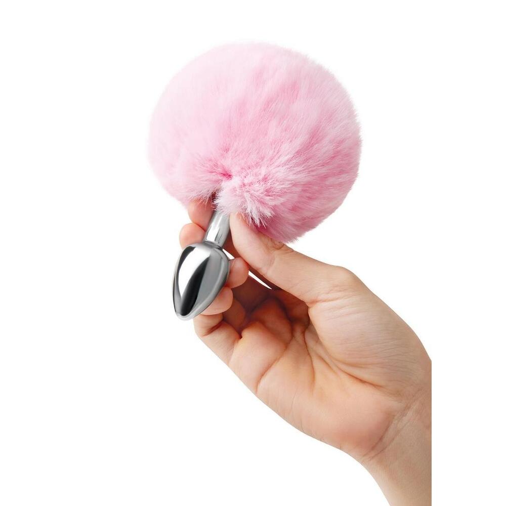 Furry Tales Pink Bunny Tail Metal Butt Plug Set | Tail Butt Plug | Whipsmart | Bodyjoys