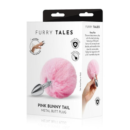 Furry Tales Pink Bunny Tail Metal Butt Plug Set | Tail Butt Plug | Whipsmart | Bodyjoys