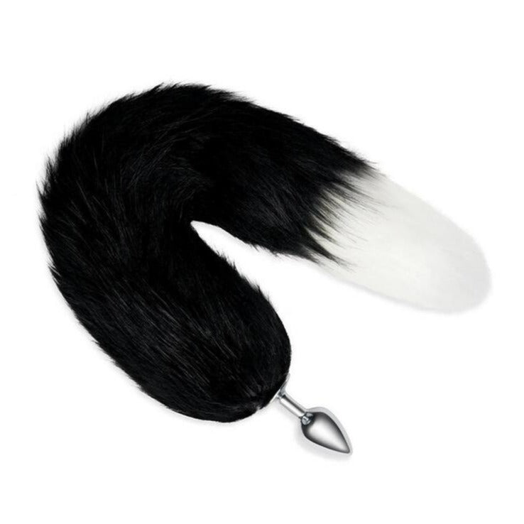 Furry Tales 14 Inch Black Foxtail Metal Butt Plug | Tail Butt Plug | Whipsmart | Bodyjoys