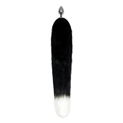 Furry Tales 14 Inch Black Foxtail Metal Butt Plug | Tail Butt Plug | Whipsmart | Bodyjoys