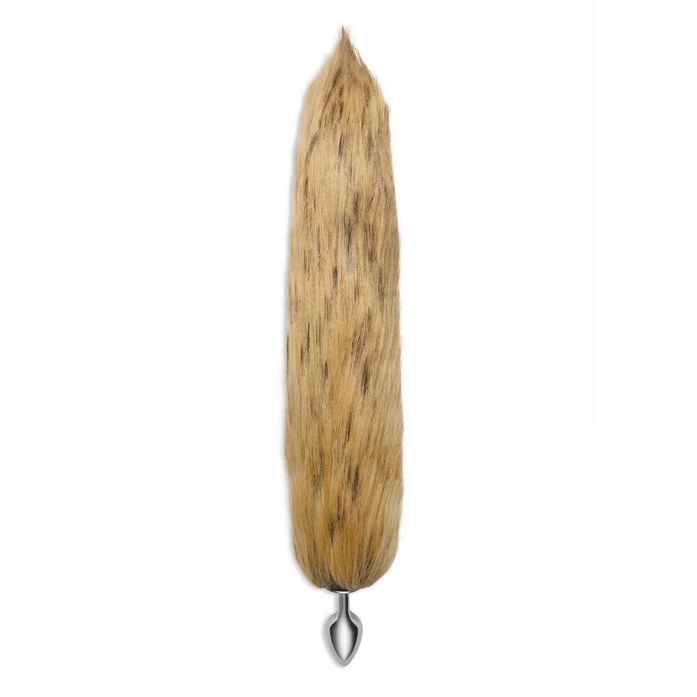 Furry Tales 14 Inch Brown Foxtail Metal Butt Plug | Tail Butt Plug | Whipsmart | Bodyjoys