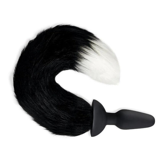 Furry Tales Vibrating Black Foxtail Butt Plug With Remote | Tail Butt Plug | Whipsmart | Bodyjoys