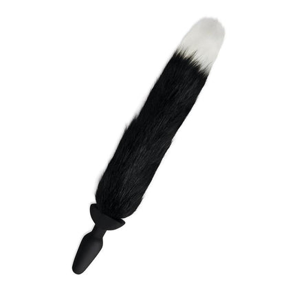 Furry Tales Vibrating Black Foxtail Butt Plug With Remote | Tail Butt Plug | Whipsmart | Bodyjoys