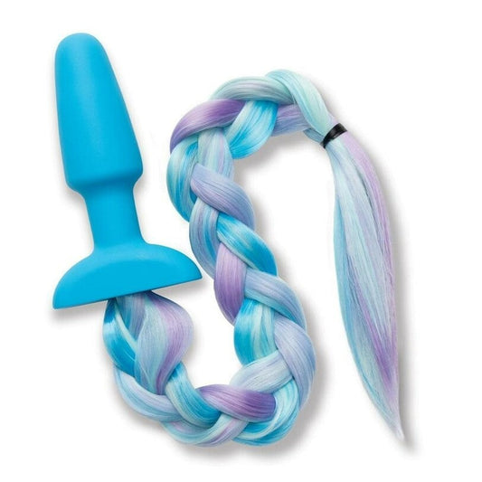 Furry Tales Silicone Unicorn Tail Butt Plug Blue | Tail Butt Plug | Whipsmart | Bodyjoys